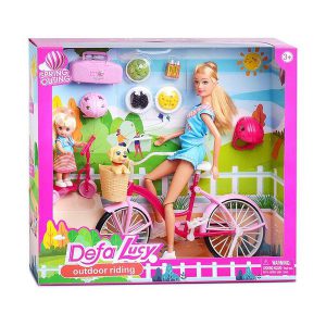 عروسک باربی دفالوسی با دوچرخه 8457