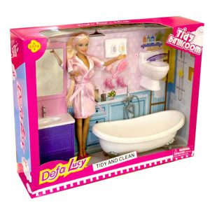 عروسک باربی دفالوسی سرویس حمام و وان 8436